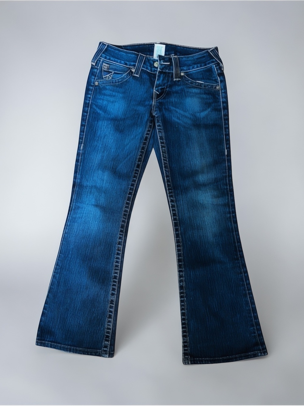 True Religion Vintage Joey Women's Flared Jeans in Dark Blue Wash